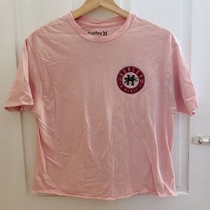 Pink cropped Hurley Tee